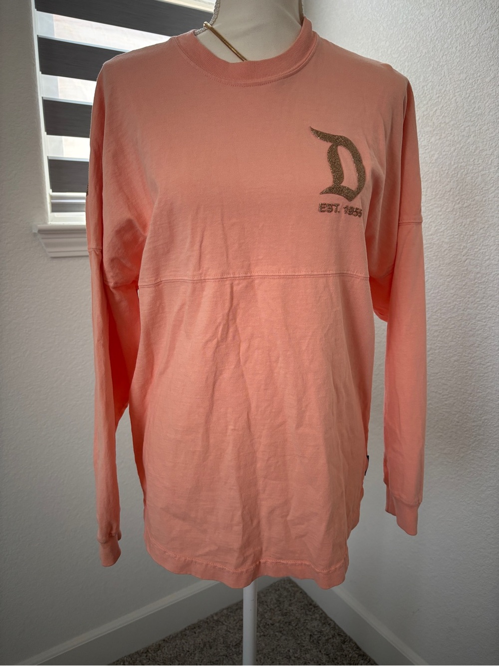 D-Letter Long Sleeve Tee - Coral Pink